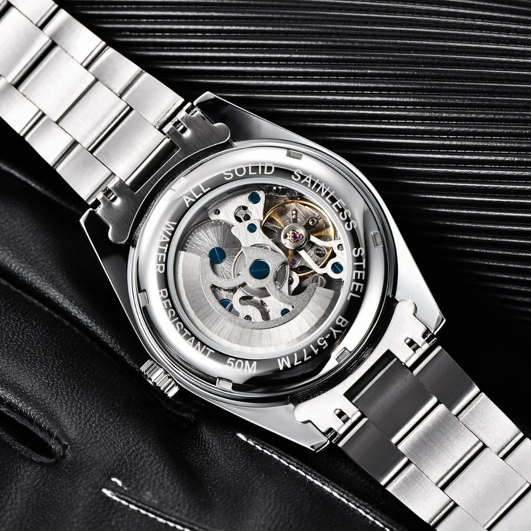 BENYAR 2025 New Men's Automatic Mechanical Watch Business Sports Luxury Men's Watches 50M Waterproof Clock Relogios Masculino