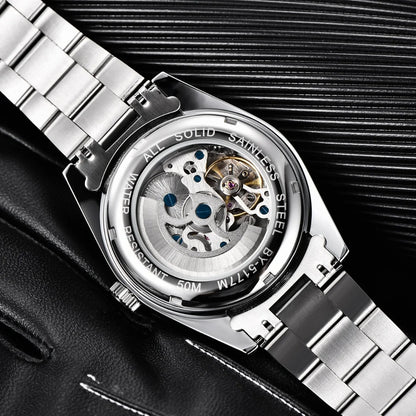BENYAR 2025 New Men's Automatic Mechanical Watch Business Sports Luxury Men's Watches 50M Waterproof Clock Relogios Masculino