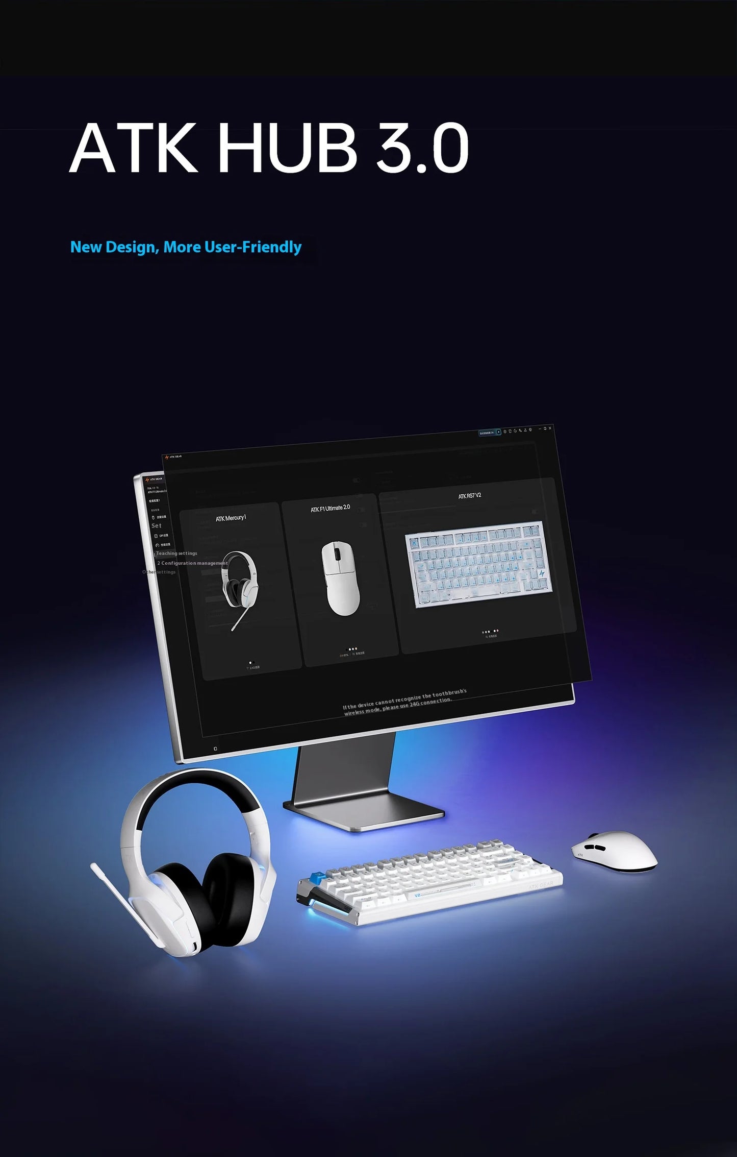 Mouse da gaming ATK F1 V2 Ultra MAX wireless tri-mode PAW3950 doppio 8k leggero ergonomico per esport, accessorio PC personalizzato