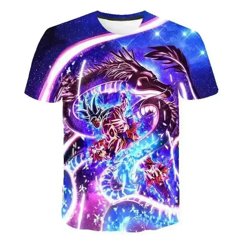 2024 New Fashion Dragon Ball 3D T-shirt Summer Short Sleeve O-Neck Goku Vegeta Men's Casual Shirt Boys' Produit gaming premium Fraquane