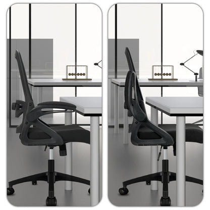 Milacyee Office Chair Ergonomic Desk Chair with 90° Flip-up Armrest Lumbar Support, Height Adjustable Chair.