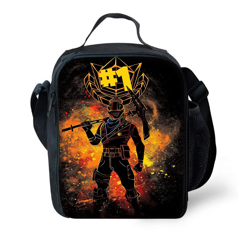 Hot Game FortniteS Child Insulated Large Capacity Bag for Boy and Girl Student Outdoor Picnic Resuable Thermal Cooler Lunch Box