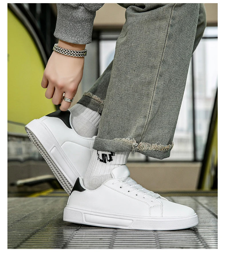 Pantofi bărbați din piele PU, adidași, pantofi casual la modă, pantofi de timp liber pentru bărbați, încălțăminte bărbați, pantofi vulcanizați, pantofi pentru cupluri, pantofi pentru femei