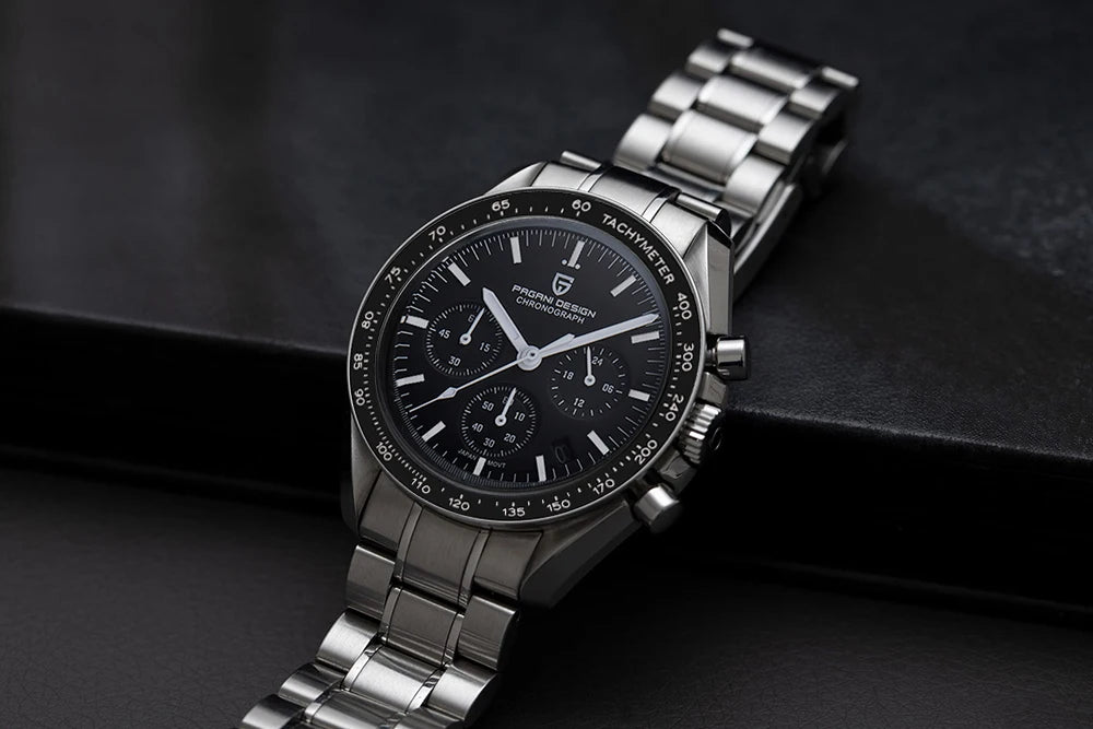 Ura PAGANI DESIGN Moon – luksuzni kvarčni kronograf za moške, športni stil, safirno steklo z antirefleksno obdelavo, svetleči zaslon