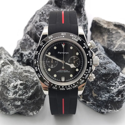 New Chronograph VK64 Quartz Watch 39.5mm 316L Stainless Steel 50M Waterproof Luminous Men Sports Business Watches