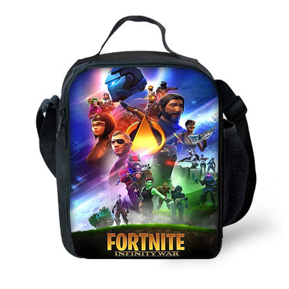 F-FortniteS Child Insulated Large Capacity Bag for Boy Hot Game Girl Student Outdoor Picnic Resuable Thermal Cooler Lunch Box