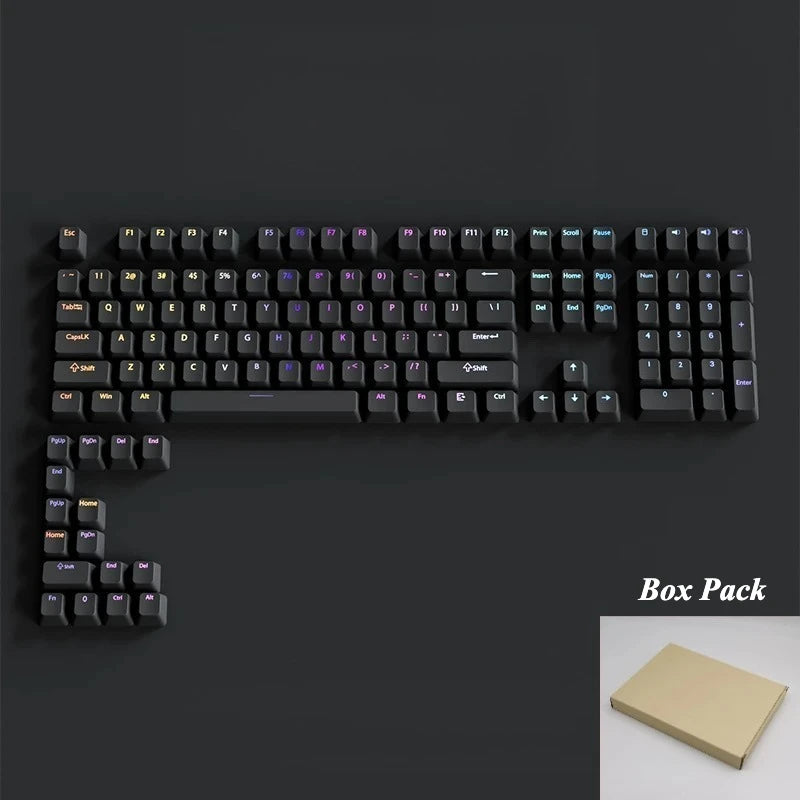 133+ Keys OEM Profile Gradient Keycaps For Cherry MX Switch Mechanical Gamer Keyboard PBT backlit RGB Keycap ISO Layout Key caps