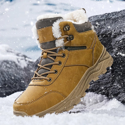 Herrenstiefel Neue Winterschuhe Warme Herrenschuhe Wasserdicht Rutschfest Plüsch-Sneaker Herren-Tennisschuhe Stiefel Herren-Sneaker Winter