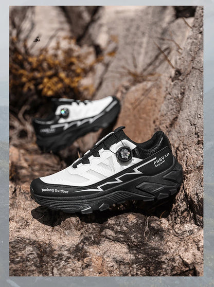 Zapatillas de senderismo transpirables para hombre — Hebilla giratoria, suela antideslizante