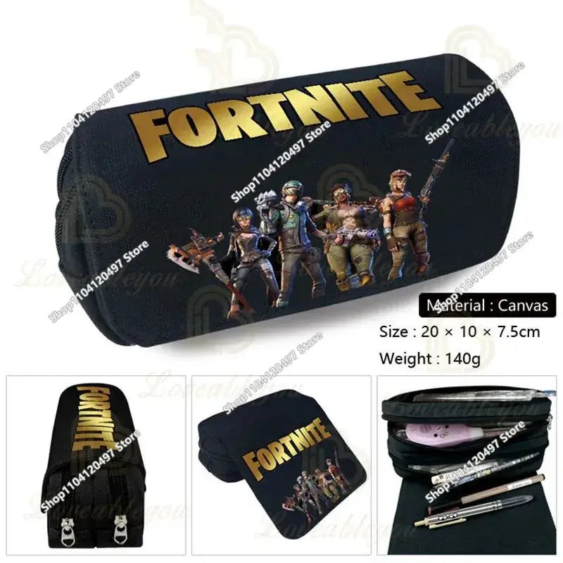 Victory Royale Student Boys Girls Fortnite Capacity Stationery Pencil Case Peely Llama Hero Children's Pen Box Kids Teen Bags