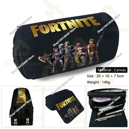 Victory Royale Student Boys Girls Fortnite Capacity Stationery Pencil Case Peely Llama Hero Children's Pen Box Kids Teen Bags