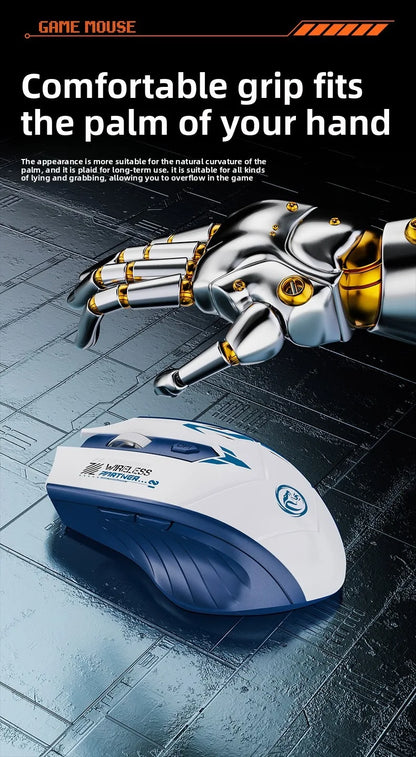 Mouse gaming wireless 2.4G USB silenzioso Dual Mode Bluetooth ricaricabile 1600DPI per PC e laptop