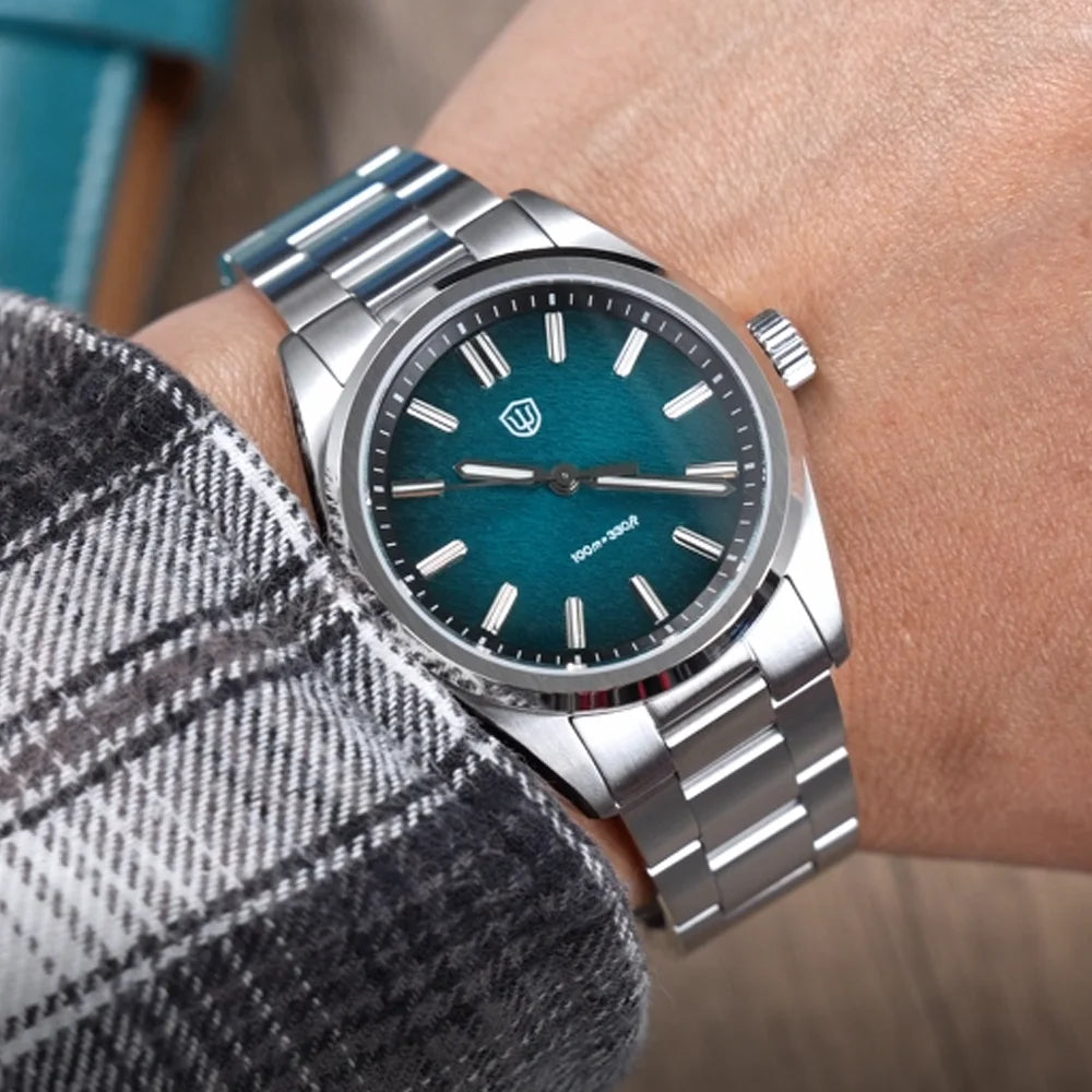 Watchdives New WD0003B ‌Aventurine Dial Watch VH31 Quartz Movement Sapphire Crystal Luminous 100m Waterproof 36mm Vintage Watch