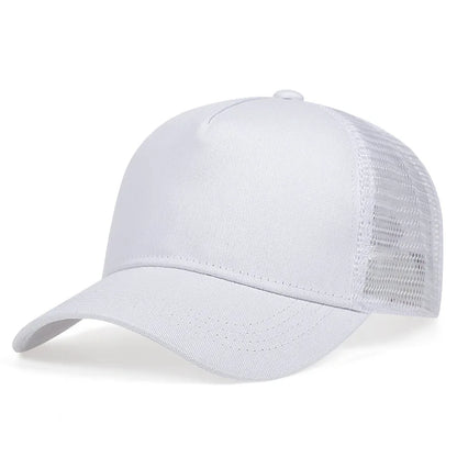 Boné de base simples para homem e mulher, cor lisa, com pala leve, rede respirável e proteção solar para o verão ao ar livre