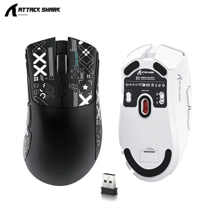 Attack Shark R1 leichte Bluetooth 2.4G kabellose Gaming-Maus PAW3311 18000DPI ergonomische Makro-Maus