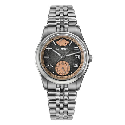 San Martin 39mm Miyota 9132 Power Reserve Display Men's Luxury Sport Watch Automatic Mechanical Waterproof Original Design SN0144