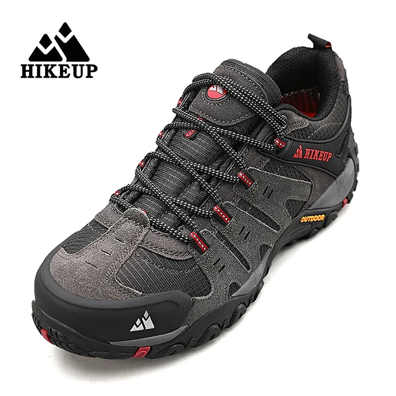 HIKEUP Moški pohodniški čevlji iz semiša Čevlji za prosti čas Odporni na obrabo Moški čevlji za treking, hojo in lov Taktični športni čevlji