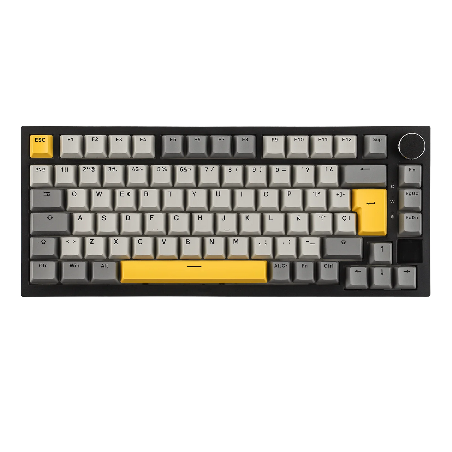 Layout ISO-ES EPOMAKER X AJAZZ AK820 PRO 75% spagnolo, tastiera meccanica cablata/2.4GHz/BT con schermo e manopola per PC/Mac
