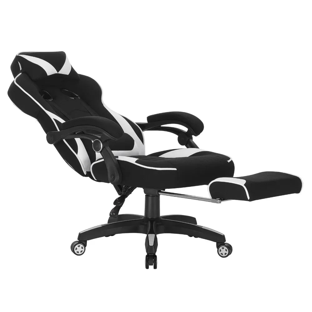 WOLTU Gaming Chair Office Computer Chair Desk Racing Chair Sports Seat with Headrest Lumbar Cushion with Footrest