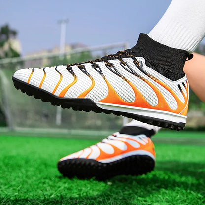 Herren-Fußballschuhe Sport FG/TF Outdoor-Fußballschuhe Training Jungen Wettkampf rutschfest mit langen Stollen Hallen-Futsal bequem