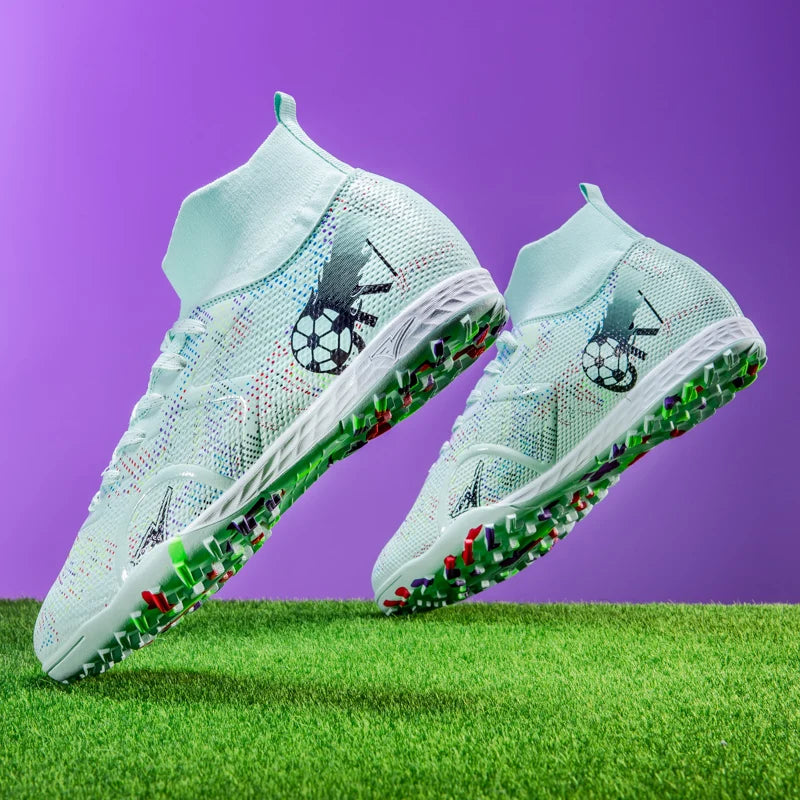 New Men's Football Boots Training Soccer Shoes Breathable Grass Cleats Match Long Spikes Indoor Sneakers Ultralight Drop Shipping