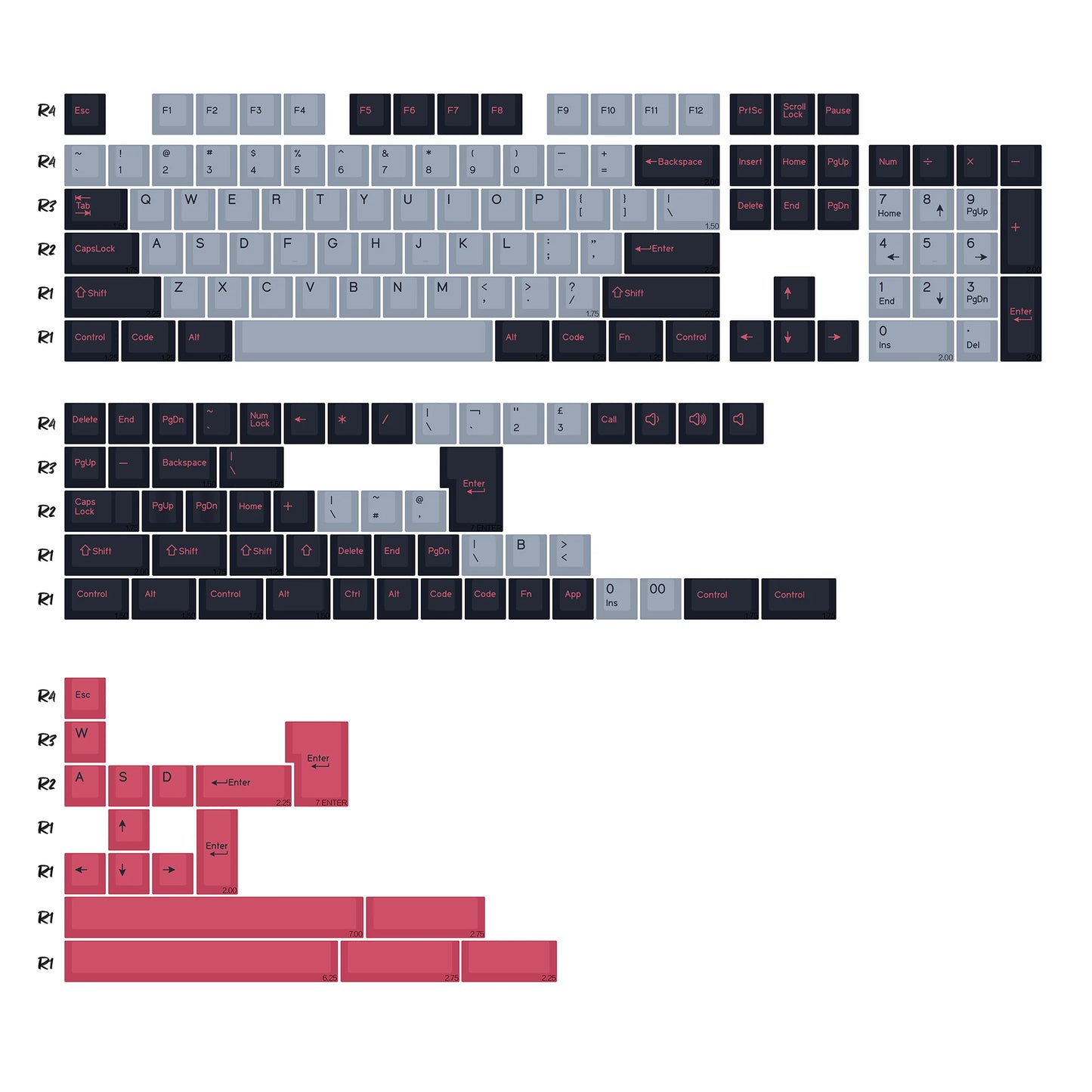 KBDiy GMK MarrsGreen Teclas Retro PBT ISO Double Shot Perfil Cherry para Teclado Mecânico Gaming com Switches MX