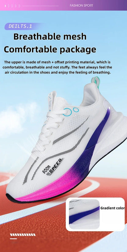 2025 Men's and Women's Professional Carbon Plate Marathon Running Shoes Shock Absorption Ultra-light Stable Support Sports Shoes