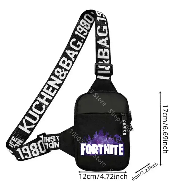 Fortnite Adult Shoulder Bag Sports Casual Lightweight Mini Phone Bags Cartoon Game Figure Printed Men Crossbody Chest Pack Gift