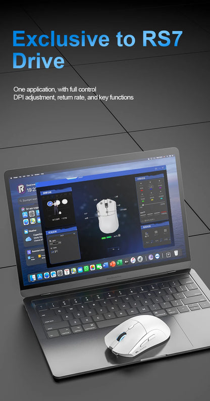 SMAILWOLF RS7 Bluetooth kabellose Gaming-Maus mit drei Modi, PAW3311, Makro-Gaming-Maus für Laptop, Gaming und Büro