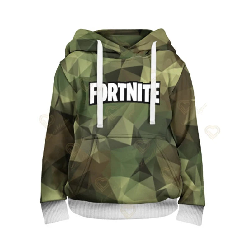 Fortnite Boys Cool Heroes Cosplay Hoodie Cartoon Sweatshirt Kid Clothes Spring Autumn Baby Coat Children Hooded Jacket