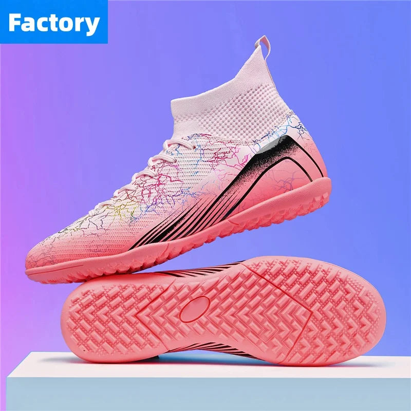 Men Professional Football Shoes Society Cleats Soccer Shoes Original Indoor Football Field Boots Grass Training TF/FG Sneaker