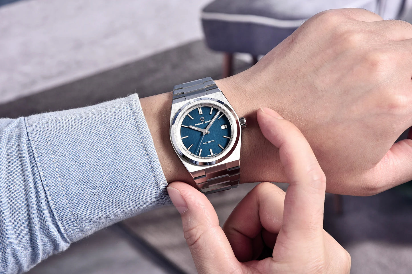 Pagani Design Men's Fashion Automatic Mechanical Watch Miyota8215 Luxury Sapphire AR Coated Stainless Steel Waterproof