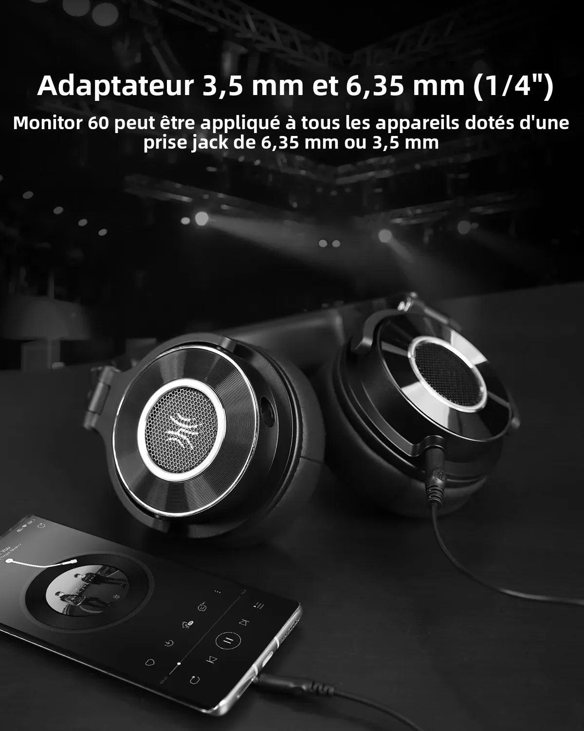 Oneodio Monitor 60 Wired HiFi Headphones Professional Studio DJ Headphones Stereo Over Ear Headset With Hi-Res Audio Microphone