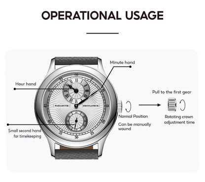 FARASUTE Manual Mechanical Men's Watch Seagull Movement Sapphire Crystal Business Waterproof Regulateur Men's Watch
