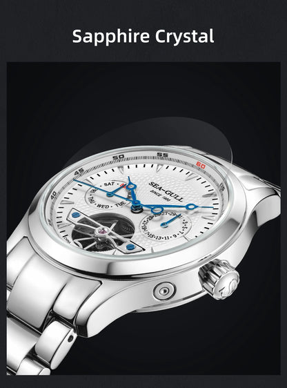 Seagull Flywheel Series Men's Watch Xidong Mechanical Watch 316L Precision Steel Band 39mm Business Watch Relojes Para Hombres