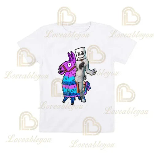 T-shirt Cartoon Fortnite para Rapazes e Raparigas, Battle Royale 3D, 3 a 14 Anos, Victory Royale, Top de Jogo para Criança e Roupa Teen
