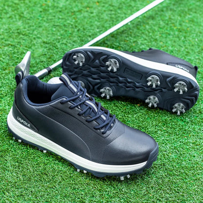 Lersure golfski čevlji za moške, vodoodporni golfski čevlji s špicami, profesionalna protizdrsna golfska obutev, športni copati, luksuzni športni čevlji