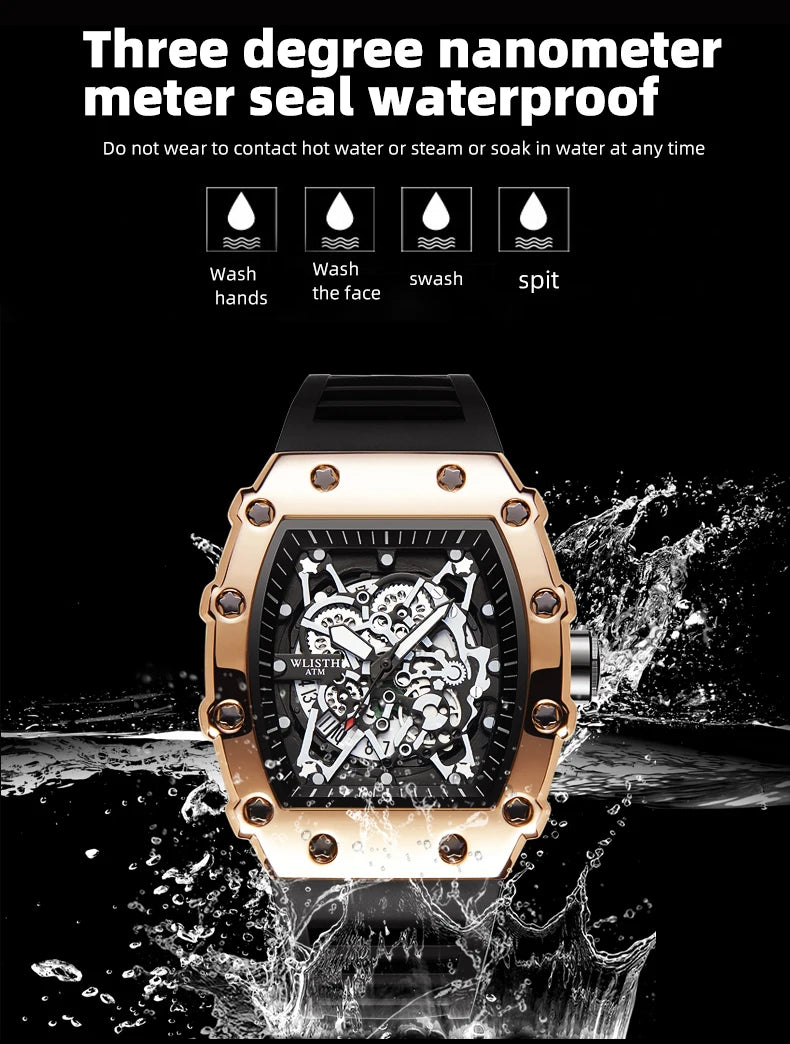 Foreign Trade Watch Large Dial For Men Quartz Waterproof Sport Square Luminous Watch For Men