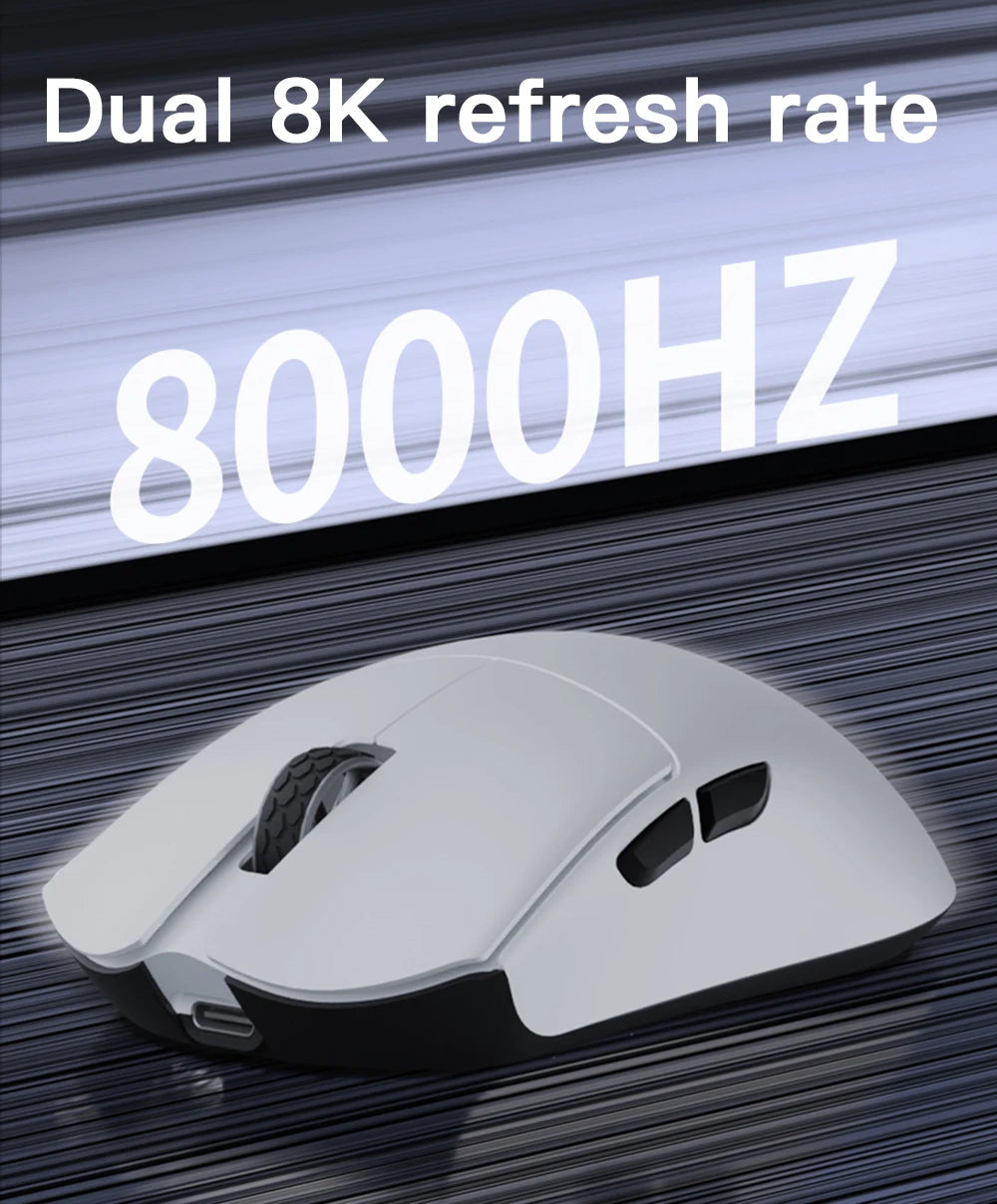 MOTOSPEED Darmoshark M3 V2 8K Gaming Mouse Bluetooth Wireless PAW3395 26,000 DPI Ultra-Light Gaming Mouse for PC, Laptop & Mac