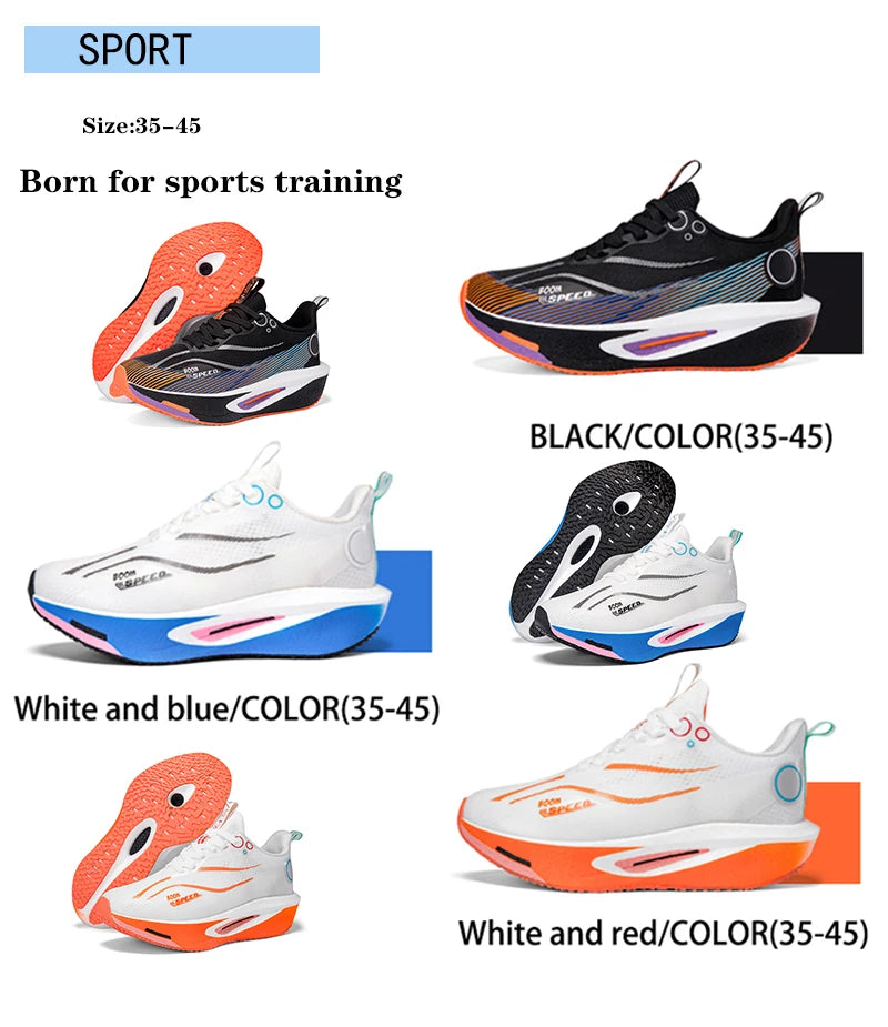 Men's Carbon Board Running Shoes Marathon Long-Distance Running Sports Shoes Support Stable Casual Women's Breathable Running Shoes