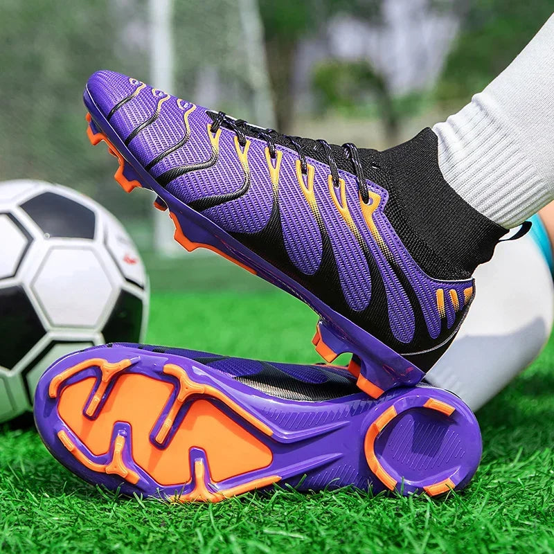 Herren-Fußballschuhe Sport FG/TF Outdoor-Fußballschuhe Training Jungen Wettkampf rutschfest mit langen Stollen Hallen-Futsal bequem