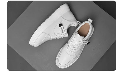 Big Size Lift Men Sneakers Elevator Shoes Heightening Height Increase Insole 7-8CM High Heels Shoes Genuine Leather Sport Shoes