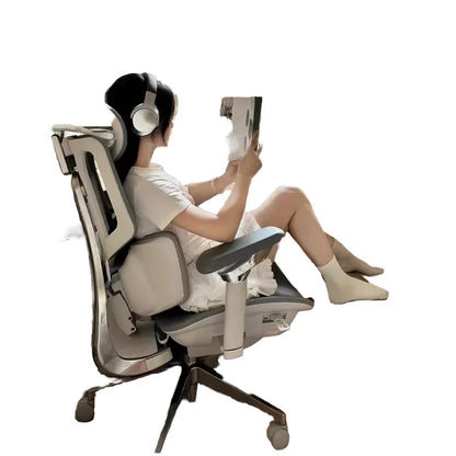 Smart Ergonomic Office Chair Fully Automated Lumbar Tracking 4D Headrest 720° Adjustable Armrests Mesh Swivel Chair Stylish