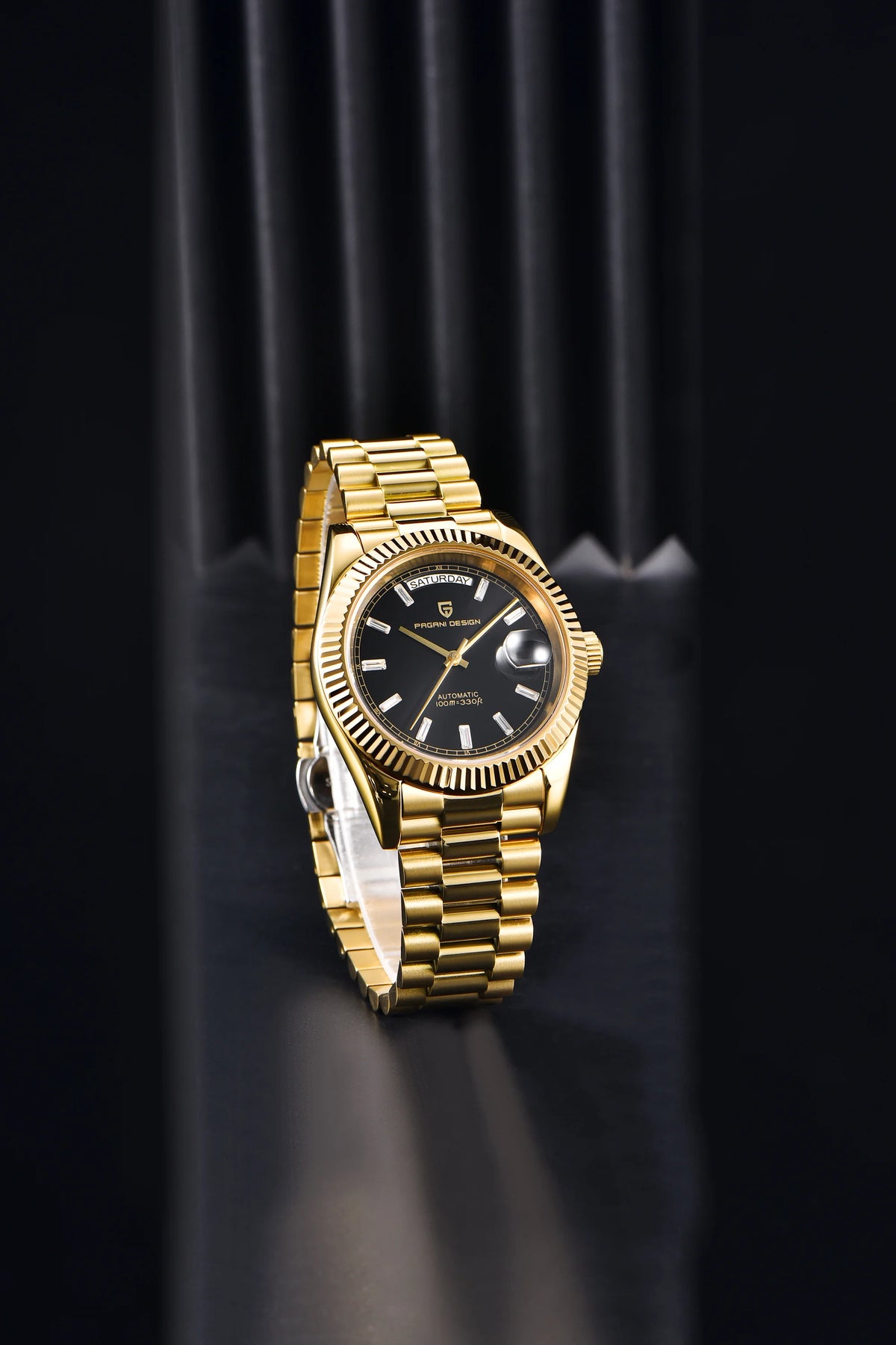 PAGANI DESIGN 2026 New Gold Green 40MM Date Week Men's Watches Automatic Watch Men AR Sapphire Glass NH36A Mechanical Wristwatch