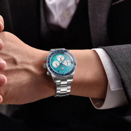 Rossitimi Casual Elegance Men Quartz Watch  Light Luxury Premium Stainless Steel Sapphire Small Three-Pin Luminous Diving Watch