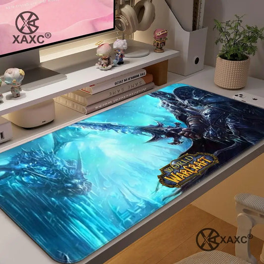 Lich King World Of Warcraft XAXC-musemåtte, stor tastatur- og skrivebordsmåtte, skridsikker gummi-gamingmusemåtte, museunderlag til bærbar computer