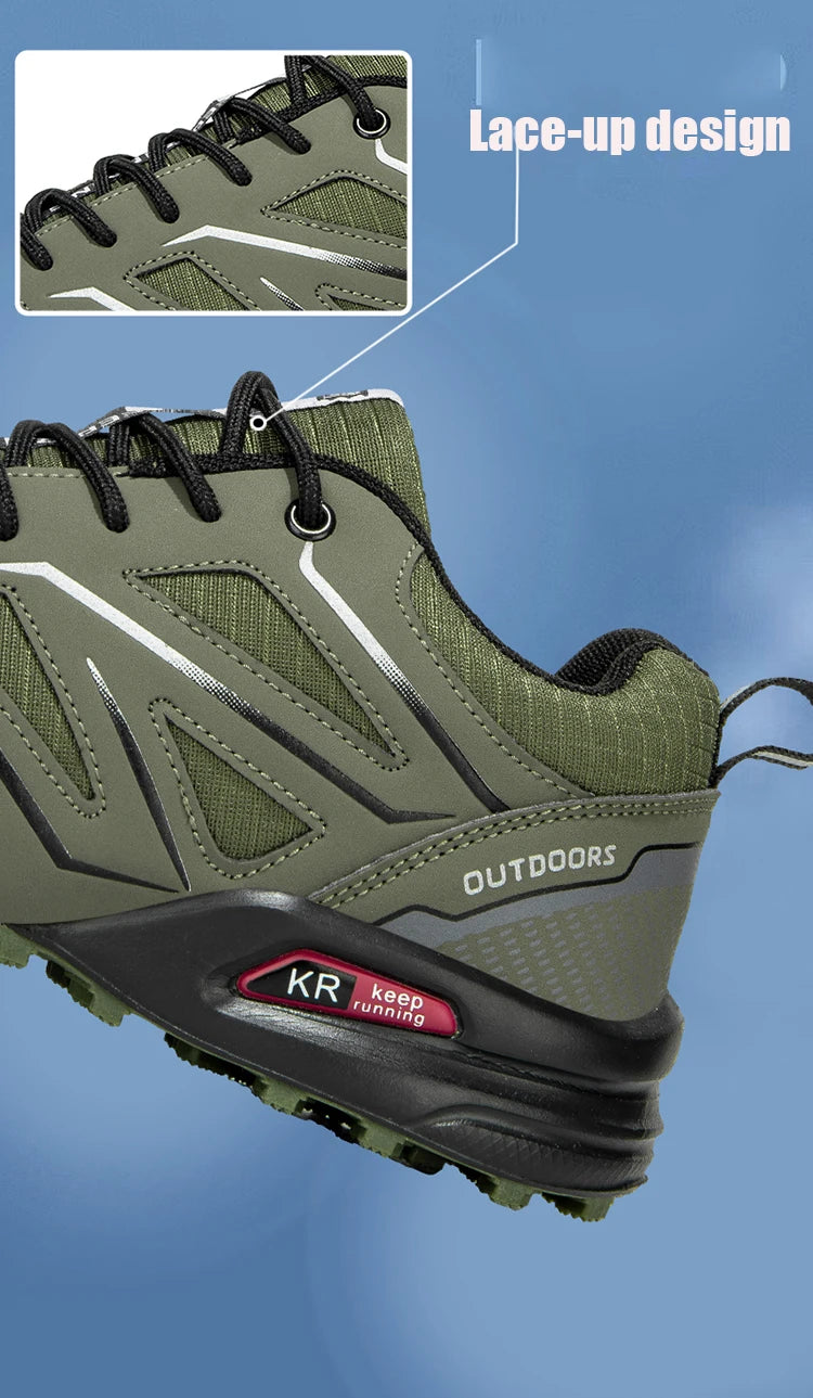 Men's Hiking Shoes Waterproof All-Terrain Outdoor Sneakers Non-Slip for Trekking Camping Tactical Training Outdoor Cycling