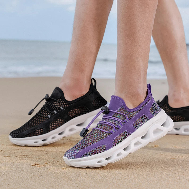 Hombres, mujeres, zapatillas de vadeo de secado rápido, transpirables, AquaIn Upstream, antideslizantes, para deportes al aire libre, resistentes al desgaste, zapatillas de playa, tallas 39-46