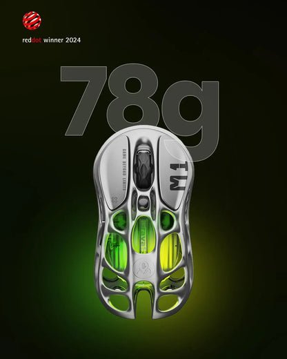 GravaStar Mercury M1 Pro Wireless Gaming Mouse 26000 DPI, Tri-Mode Wired, 2.4GHz & Bluetooth Gaming Mouse with GLOWSYNC RGB