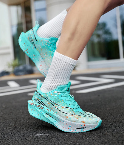 2026 Air Cushion Jogging Running Shoes Carbon Plate Marathon Men's Sports Breathable Lightweight Women's Non-Slip Sneakers